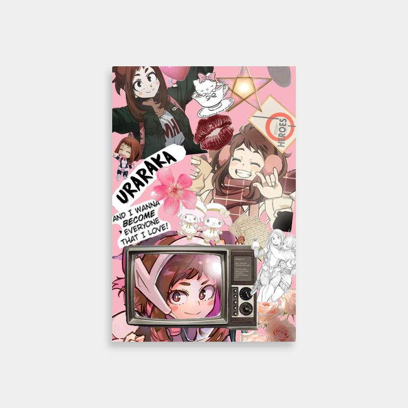 Ochaco Uraraka Inspirational Poster - My Hero Academia Pink Background Quote