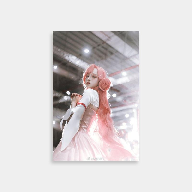 Cornelia li Britannia Code Geass Anime Poster - Pink-Haired Character in White Dress