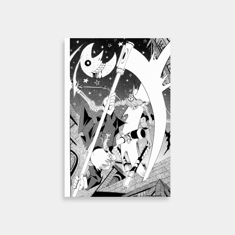 Maka Albarn Soul Eater Black & White Moon Poster