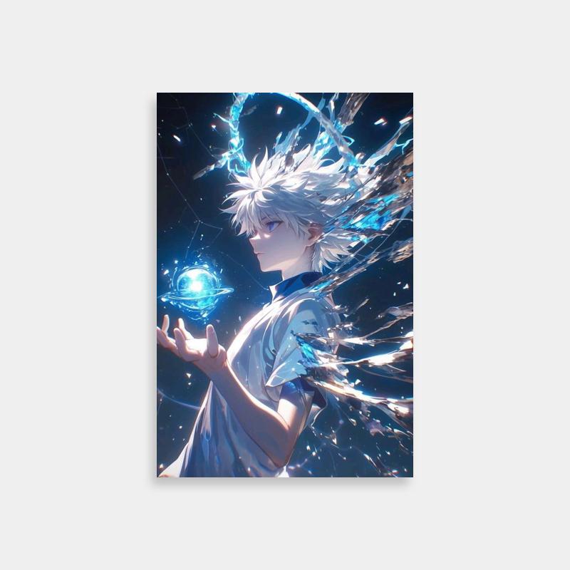 Killua Zoldyck Action Pose Poster - Hunter x Hunter Anime Art