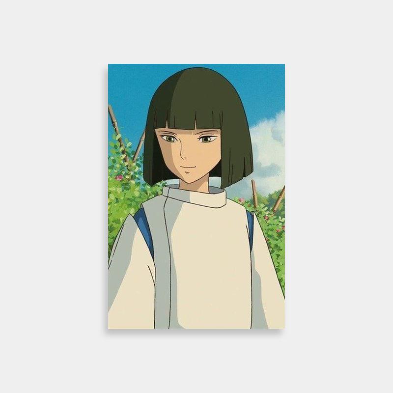 Yubaba Spirited Away Poster - Anime Character with Black Hair and Blue Backpack