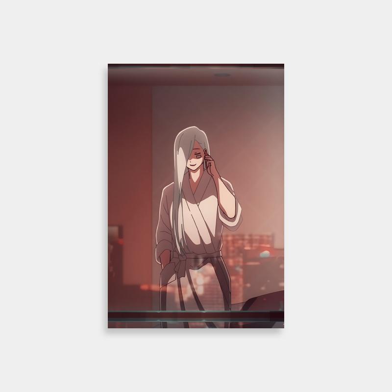 Mei Mei Jujutsu Kaisen Kimono Poster - Anime Character on by Window