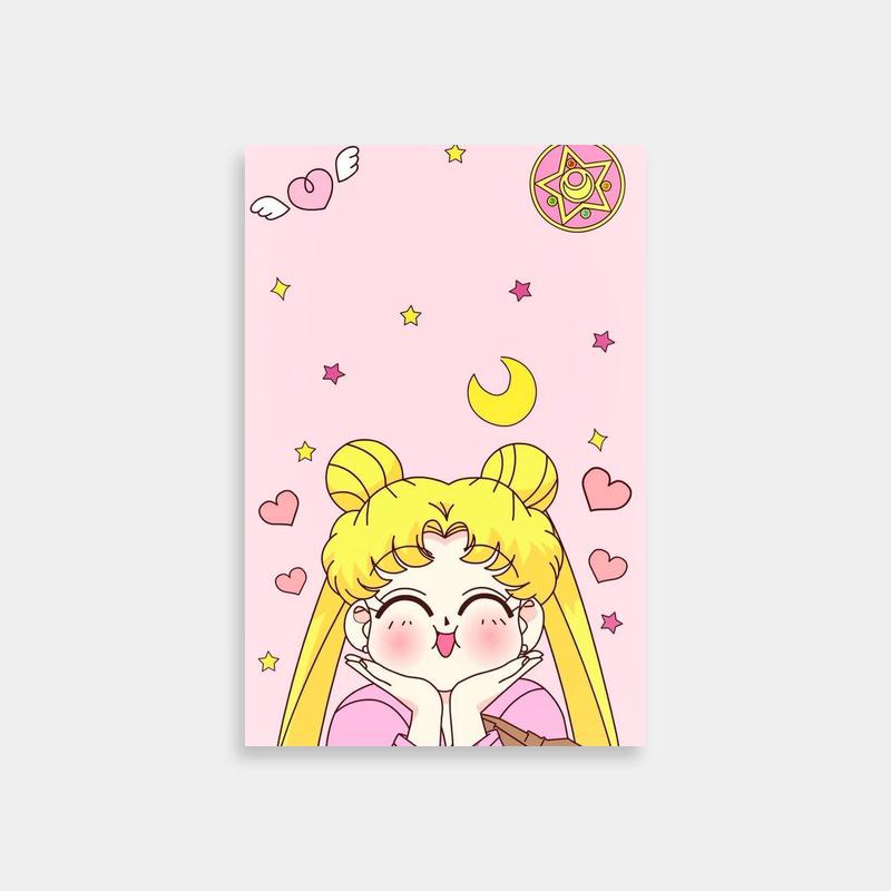 Usagi Tsukino with Book Art - Sailor Moon Poster