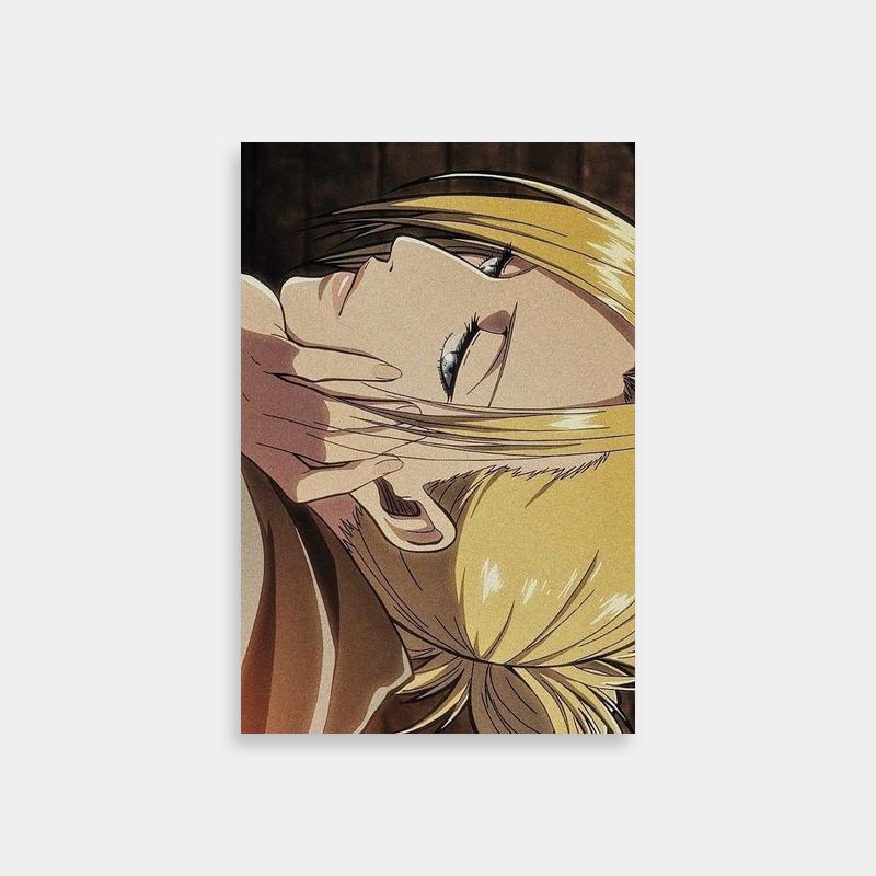 Annie Leonhart Attack on Titan Poster - Blonde Anime Character Gazing