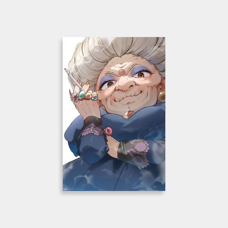 Yubaba Witch Poster - Spirited Away Anime Art