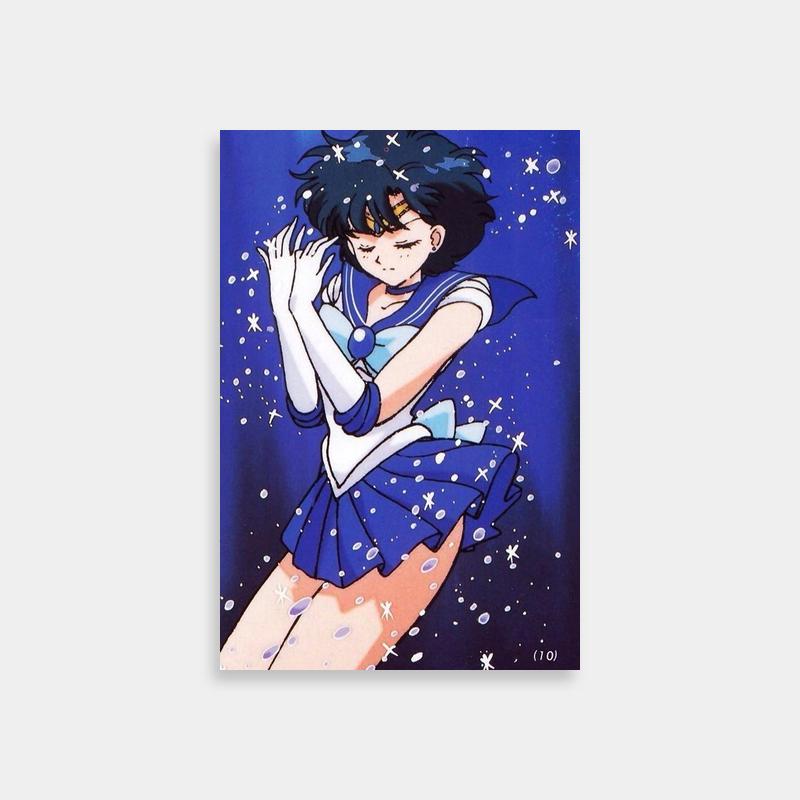 Ami Mizuno Black Hair Blue Dress Sailor Moon Art