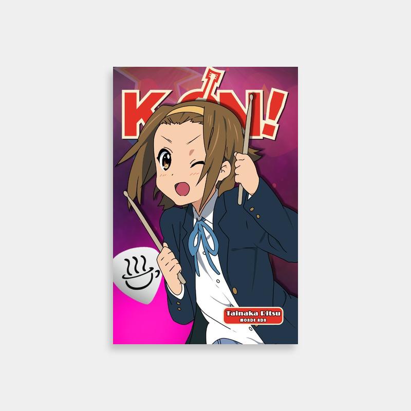 Ritsu Tainaka K-ON! Anime Poster - Drumming Character Art