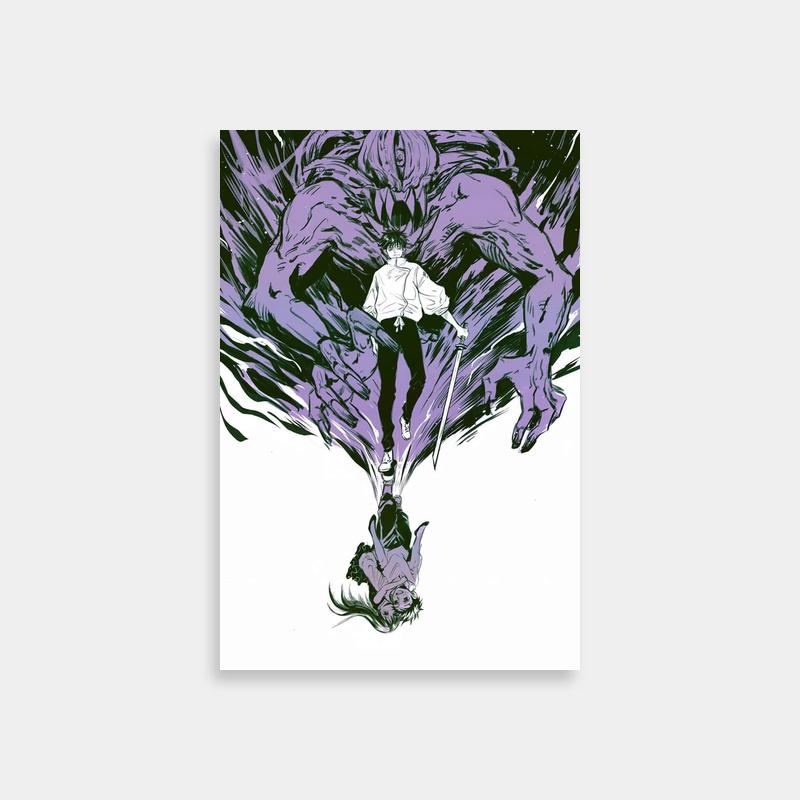 Yuta Okkotsu Jujutsu Kaisen Skateboard Art Print - Wolf & Demon