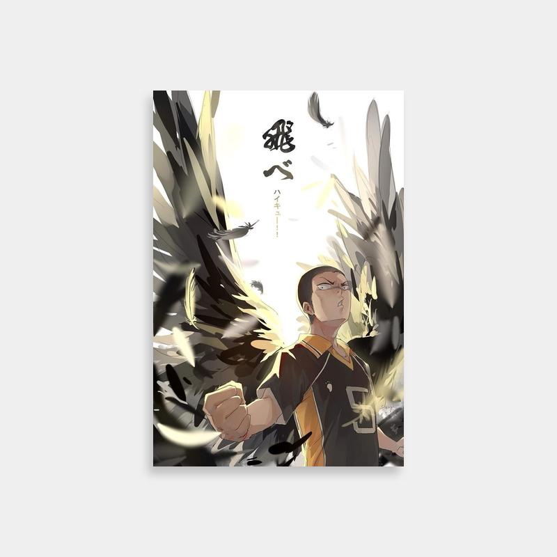 Tanaka Ryuunosuke Haikyuu Wings Poster - Anime Character Art
