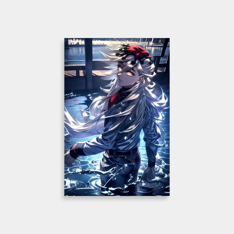 Doma Demon Slayer Wall Art - White-Haired Character in Water