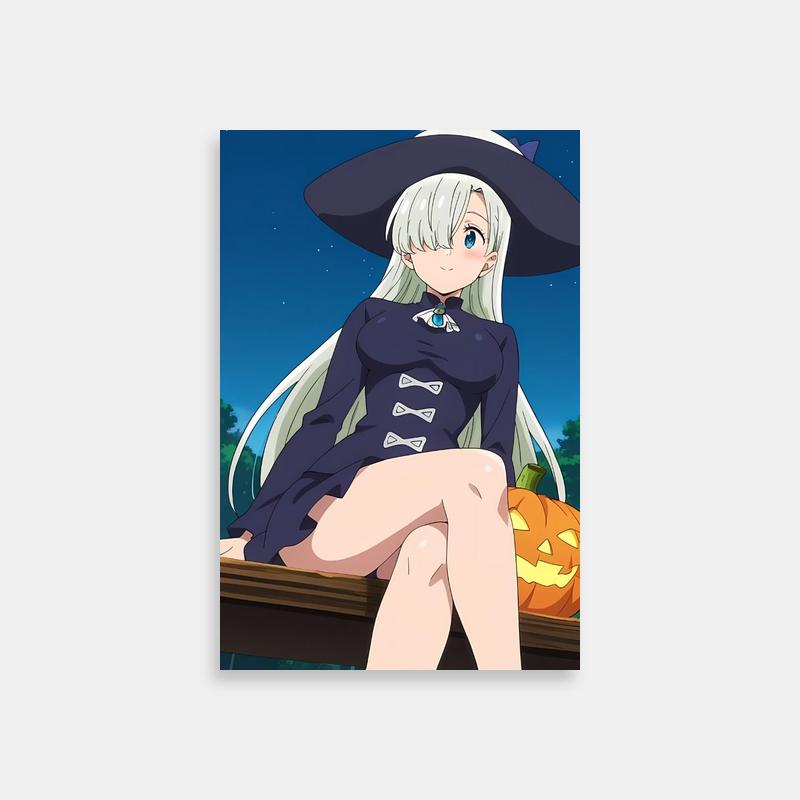 Elizabeth Liones Seven Deadly Sins Halloween Art - Witch Costume Poster