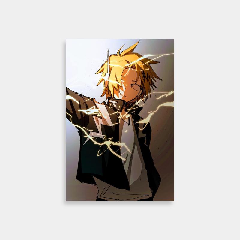 Denki Kaminari Lightning Power Poster - My Hero Academia Art