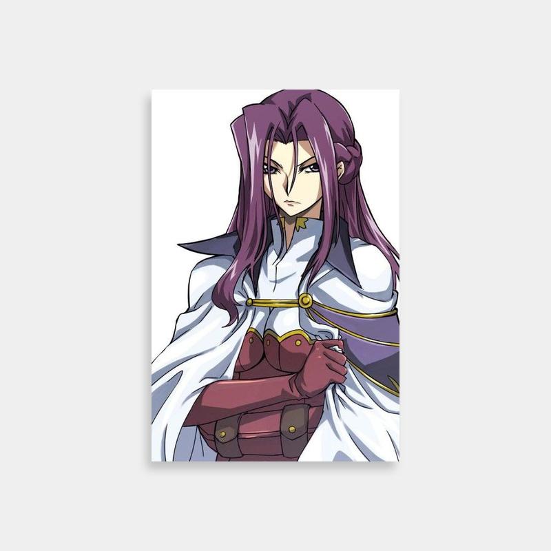 Cornelia li Britannia Code Geass Anime Poster - Purple-Haired Character Art