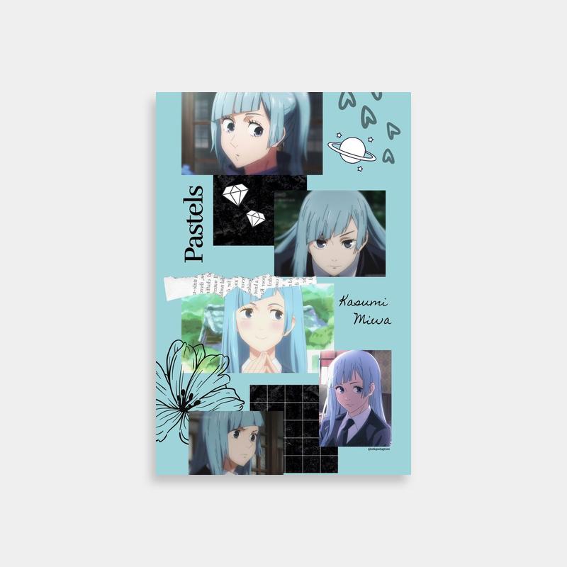 Kasumi Miwa Jujutsu Kaisen Poster - Blue-Haired Anime Characters