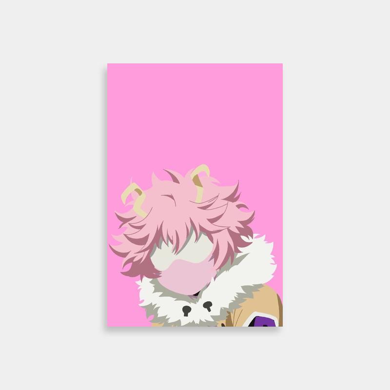 Mina Ashido My Hero Academia Poster - Pink Hair Anime Character with Glasses