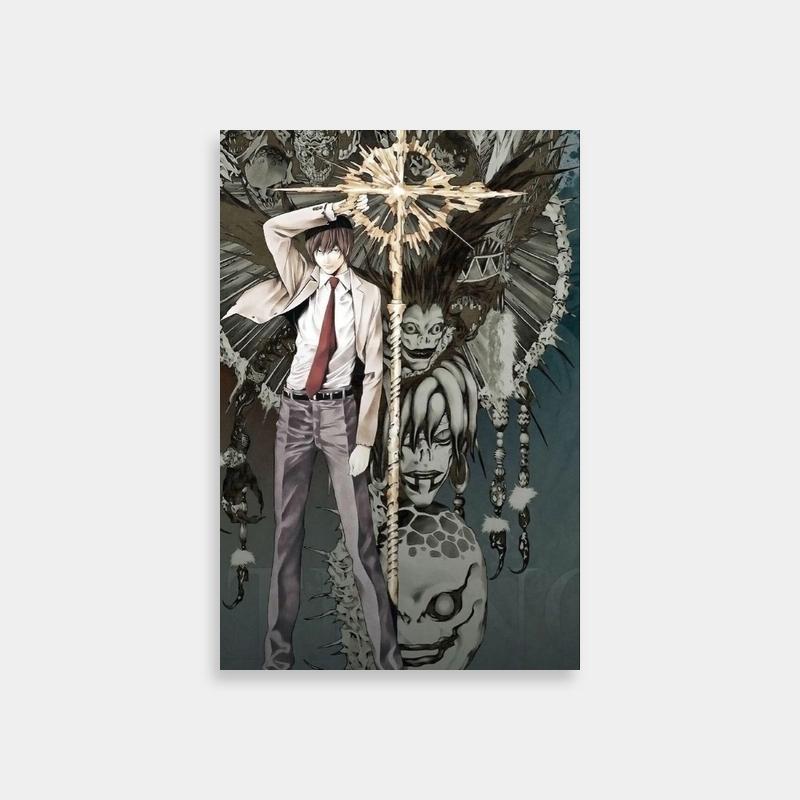 Near Death Note Wall Art - Dark Anime Scene with Skulls Poster