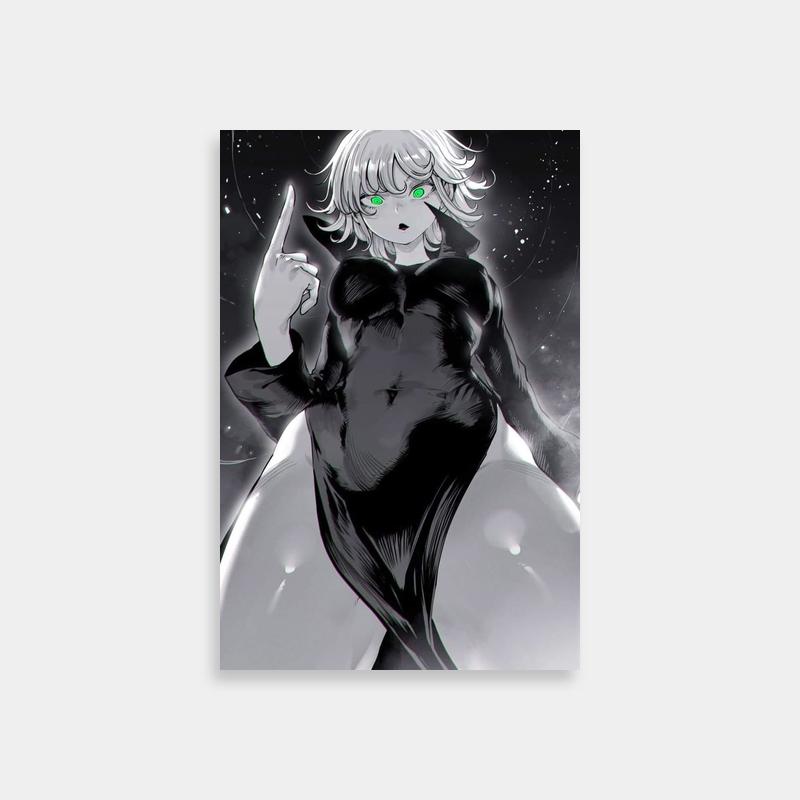 Tatsumaki One Punch Man Manga Poster - White Haired Character Art