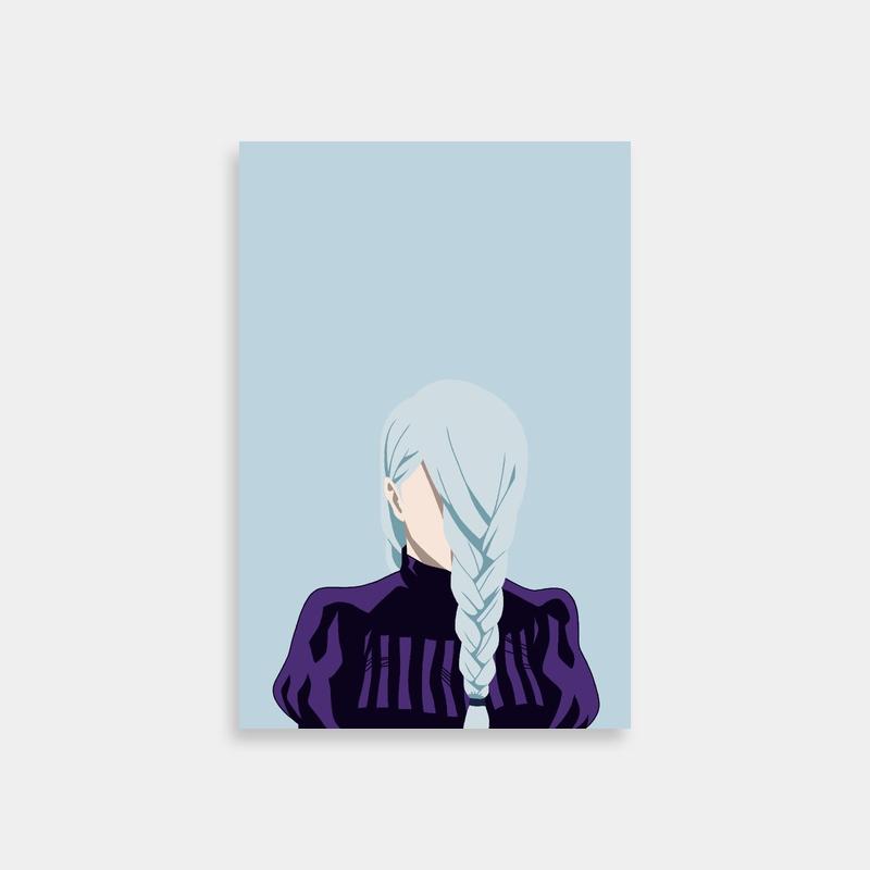 Mei Mei Jujutsu Kaisen Poster - Long-Haired Anime Character with Braids