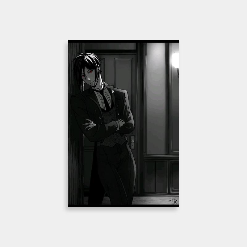 Black Butler Anime Poster - Female Character Standing by Door