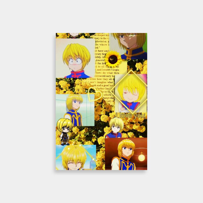 Kurapika Hunter x Hunter Sunflower Anime Poster - Blonde Character Art