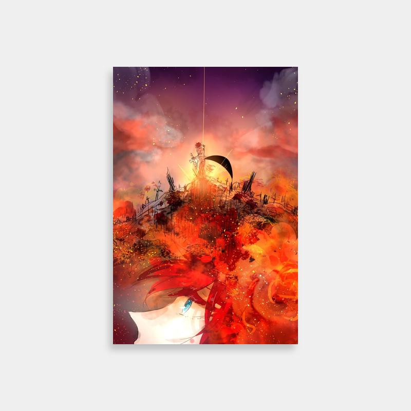 Reinhard Van Astrea Re:Zero Floral Anime Poster