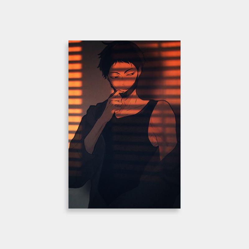 Akaashi Keiji Haikyuu Poster - Thoughtful Anime Character Art