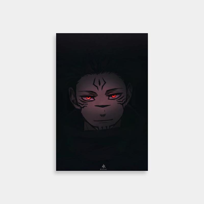 Sukuna Jujutsu Kaisen Red-Eyed Character Art
