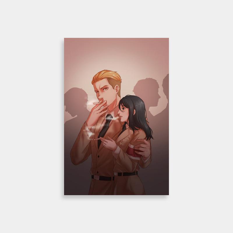 Porco Galliard and Female Character Attack on Titan Duo Poster