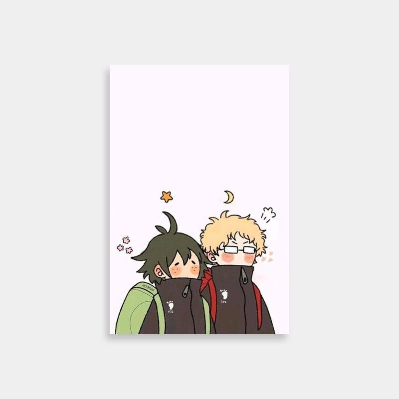 Yamaguchi Tadashi Haikyuu Poster - Two Characters with Backpacks