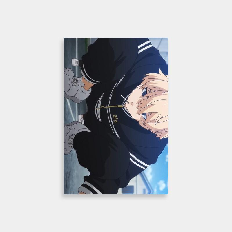 Tokyo Revengers Mikey Art Print - Blonde Character in Black Clothes