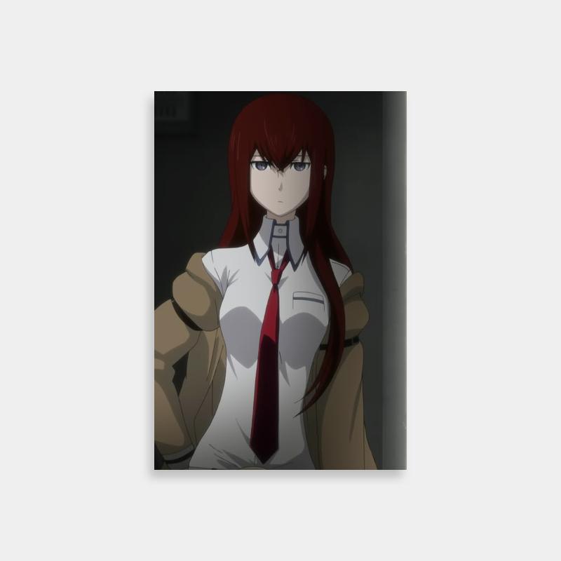 Kurisu Makise White Shirt Poster - Steins;Gate Wall Decor