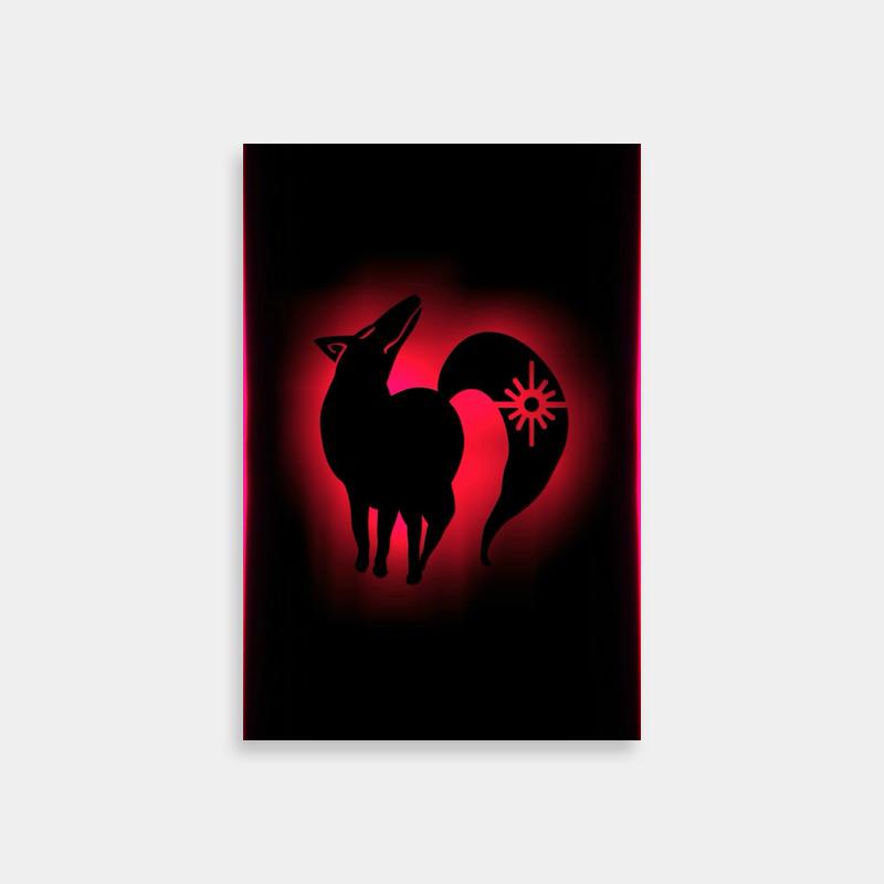Ban Seven Deadly Sins Fox Silhouette Poster - Red Light in Darkness