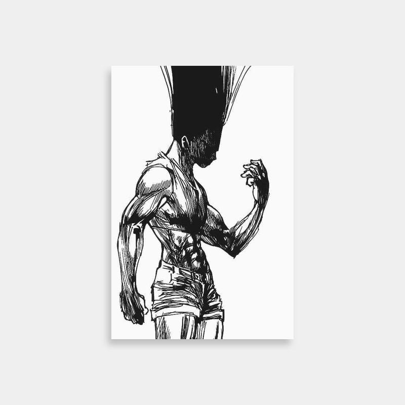 Gon Freecss Black & White Hunter x Hunter Art Print