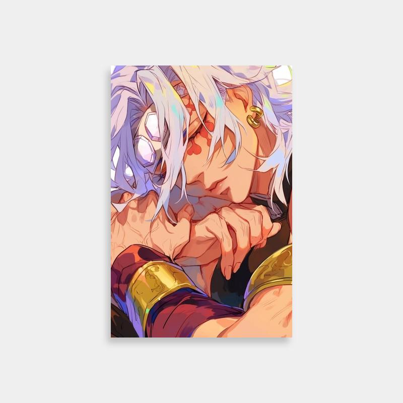 Tengen Uzui Demon Slayer Anime Poster - White Haired Character Art
