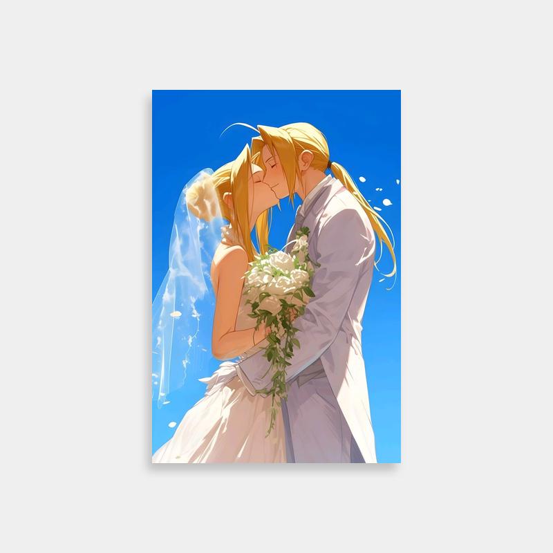 Winry Rockbell Wedding Anime Poster - Romantic Art