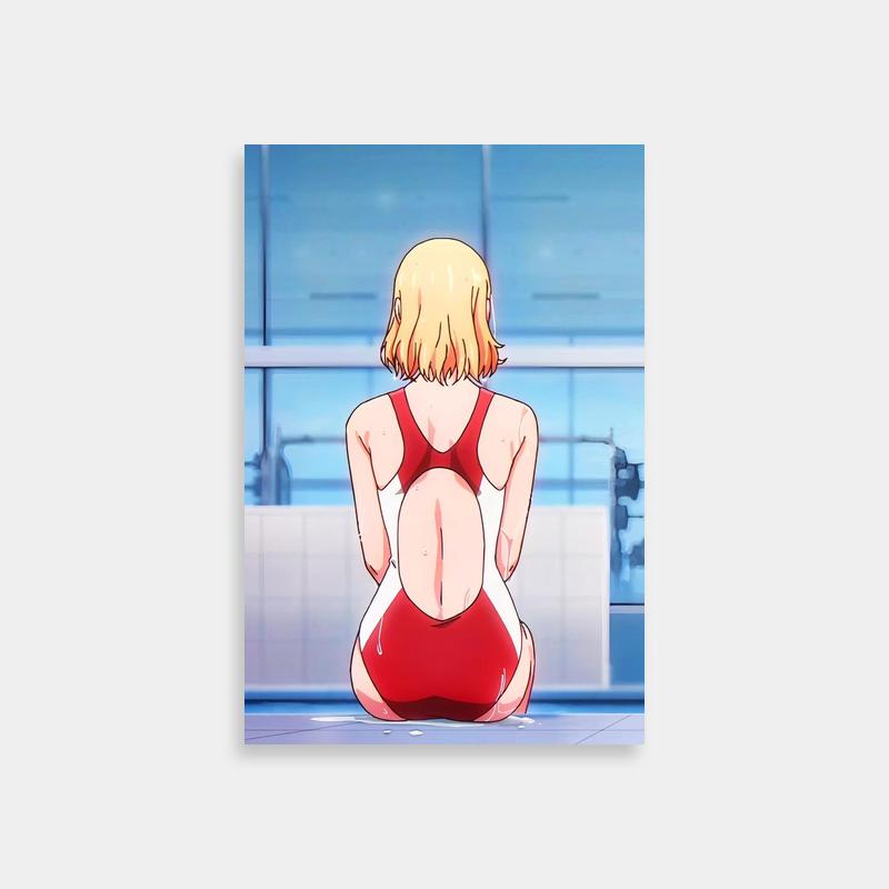 Cha Hae-in Solo Leveling Poster - Red Bathing Suit Art Print