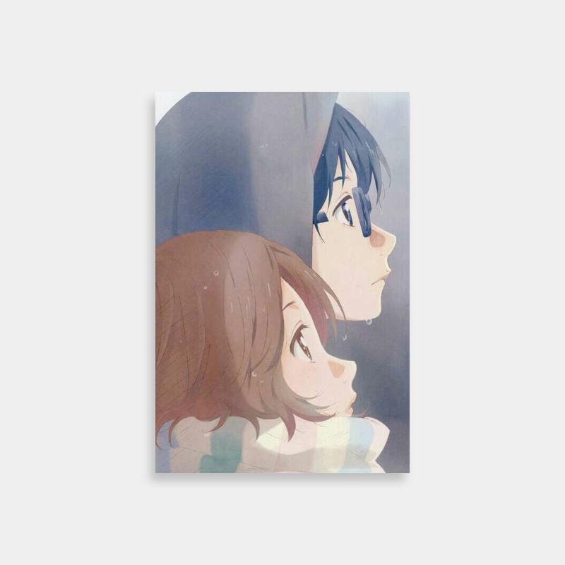 Tsubaki Sawabe Your Lie in April Poster - Two People in the Rain