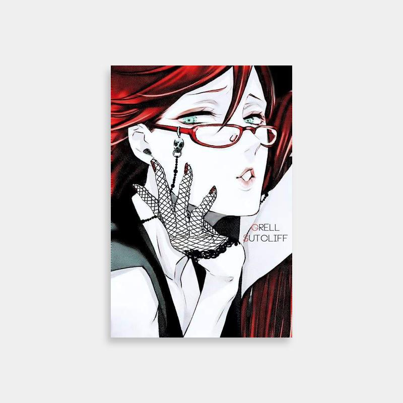 Grell Sutcliff Black Butler Wall Art - Red-Haired Woman with Glasses