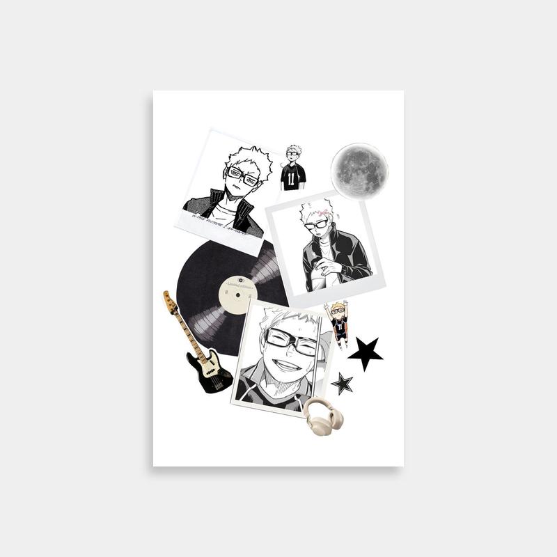 Tsukishima Kei Haikyuu Poster - Guitar Scene Art Print