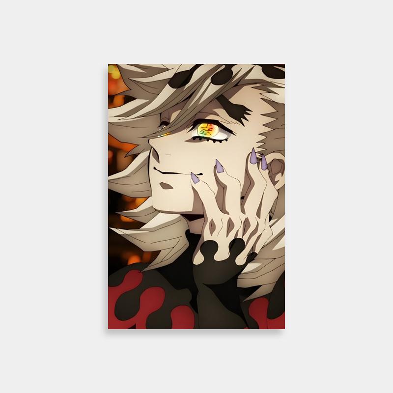 Official Doma Demon Slayer Poster - White Hair & Green Eyes Character