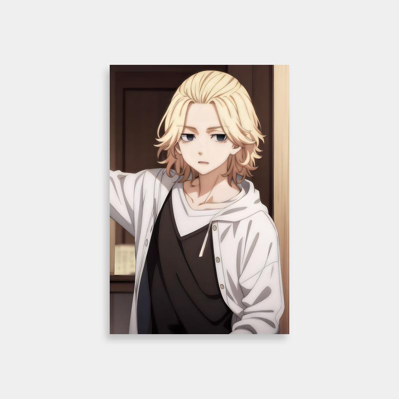 Tokyo Revengers Mikey Anime Poster - Blonde Haired Character Art
