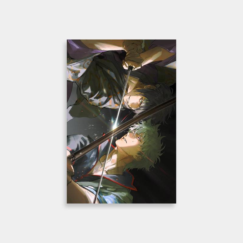 Gintoki Sakata & Swordsman Poster - Gintama Art