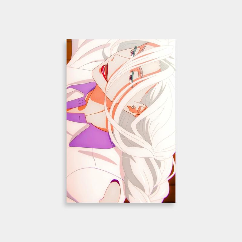 Mei Mei Jujutsu Kaisen Poster - Long White-Haired Anime Woman Art