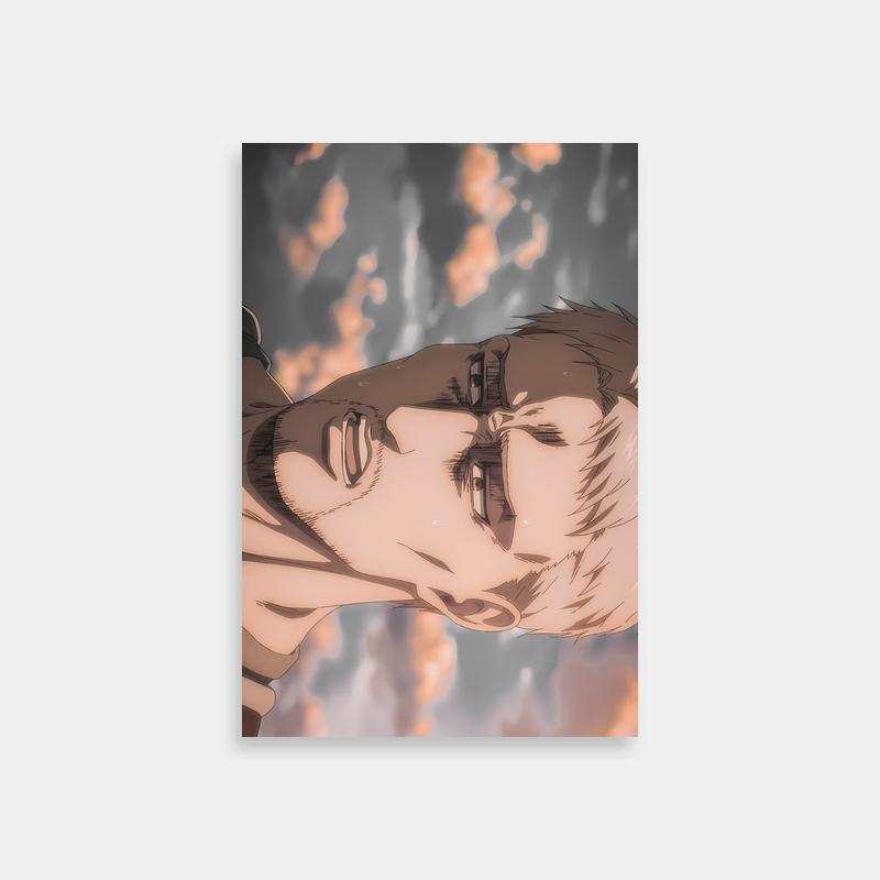 Reiner Braun Attack on Titan Sky Background Poster - Character Gazing into Distance