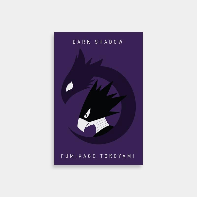Fumikage Tokoyami My Hero Academia Poster - Dark Shadow in Purple