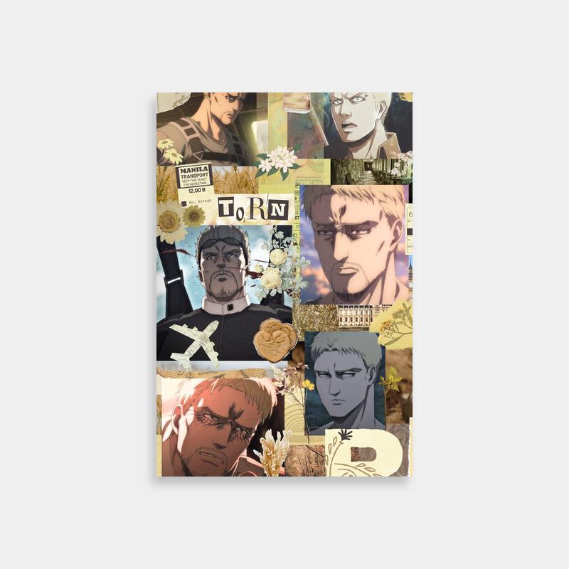 Reiner Braun Attack on Titan Collage Poster - Multiple Character Images