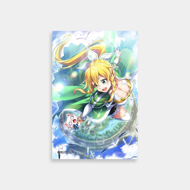 Leafa Sword Art Online Ponytail Character Poster - Green Outfit