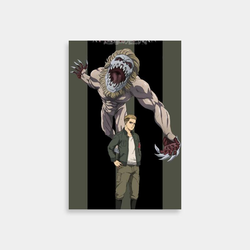 Porco Galliard Attack on Titan Poster - Jaw Titan Character Art