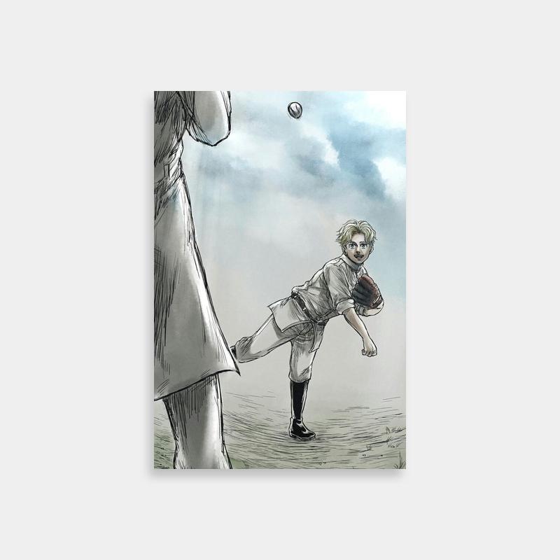 Zeke Yeager Attack on Titan Art - Boy Throwing Ball Drawing
