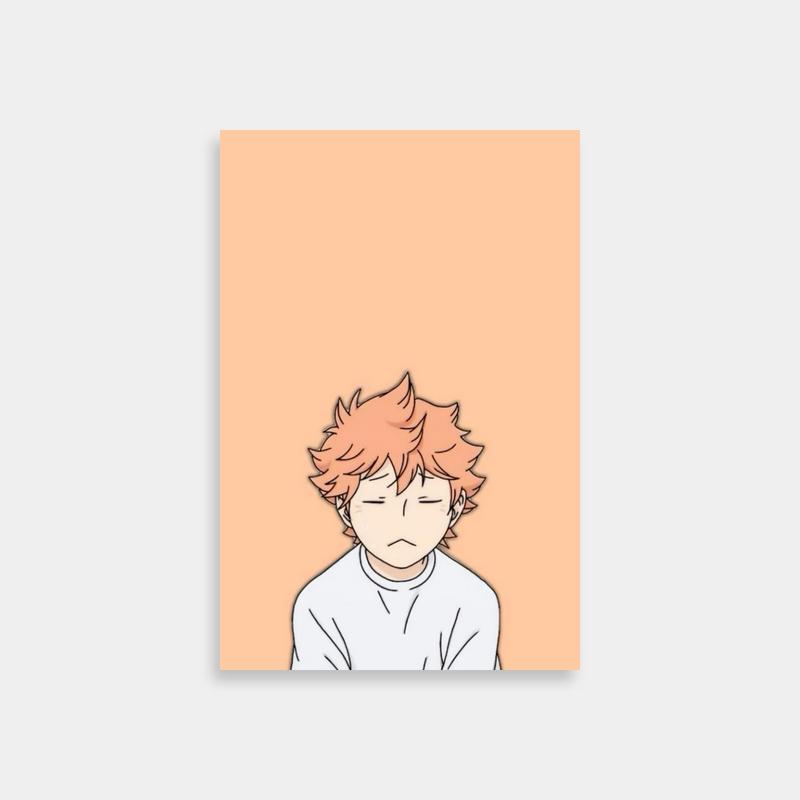 Hinata Shoyo Anime Poster - Red-Haired Character Art